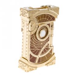 S.T. Dupont Brown Lacquer and Gold Finish Shoot The Moon Limited Edition Lighter 