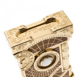 S.T. Dupont Brown Lacquer and Gold Finish Shoot The Moon Limited Edition Lighter 