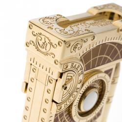 S.T. Dupont Brown Lacquer and Gold Finish Shoot The Moon Limited Edition Lighter 
