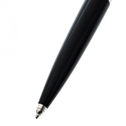 S.T. Dupont Black Resin Silver Tone Ballpoint Pen
