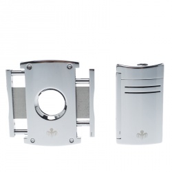 S.T. Dupont Spectre Silver Tone Limited Edition Torch Flame & Cigar Cutter Set