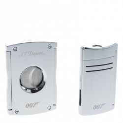 S.T. Dupont Spectre Silver Tone Limited Edition Torch Flame & Cigar Cutter Set