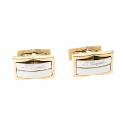 S.T. Dupont Two Tone Rectangular Cufflinks