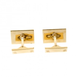 S.T. Dupont Two Tone Rectangular Cufflinks