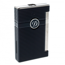 S.T Dupont Ligne 2 Navy Blue Lacquer Palladium Finish Torch Lighter