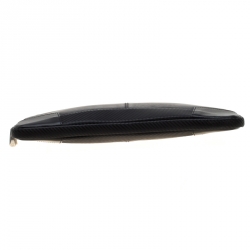 S.T. Dupont Black Leather Carbone Laptop Case Bag