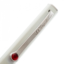 S.T.Dupont Karl Lagerfeld Edition White Lacquer Palladium Finish Ballpoint Pen