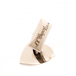 S.T. Dupont Blazon Black Lacquer Silver Tone Cufflinks 