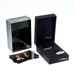 S.T. Dupont 007 Casino Royale Silver Tone Cufflinks