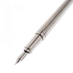 S.T. Dupont Olympio Textured Palladium Finish Fountain Pen