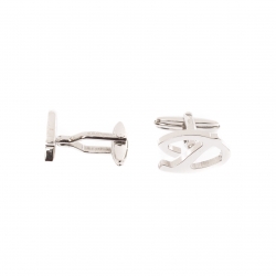 S.T. Dupont D Logo Silver Tone Classic Cufflinks