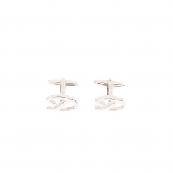 S.T. Dupont D Logo Silver Tone Classic Cufflinks