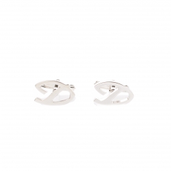 S.T. Dupont D Logo Silver Tone Classic Cufflinks