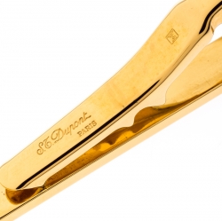 S.T. Dupont Black Enamel Gold Plated Tie Bar