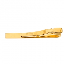S.T. Dupont Black Enamel Gold Plated Tie Bar