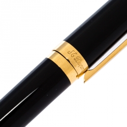 S.T. Dupont Black Lacquer Gold Plated Rollerball Pen