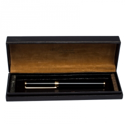 S.T. Dupont Black Lacquer Gold Plated Rollerball Pen
