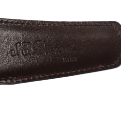 S.T. Dupont Black Leather Belt Size 95CM