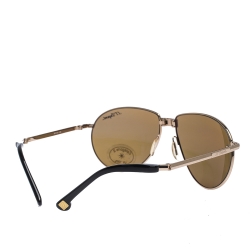 S.T Dupont Gold Tone/ Brown Polarized DP- 7010 Foldable Aviator Sunglasses