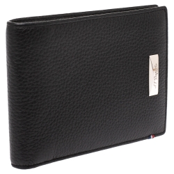 S.T. Dupont Black Carbon Leather Bifold Wallet