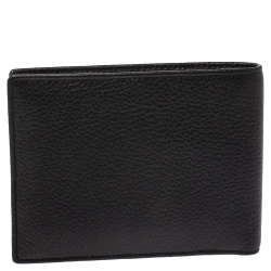 S.T. Dupont Black Carbon Leather Bifold Wallet