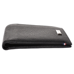 S.T. Dupont Black Carbon Leather Bifold Wallet