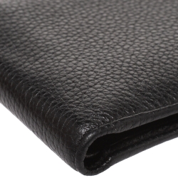 S.T. Dupont Black Carbon Leather Bifold Wallet
