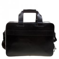 S.T. Dupont Black Leather Document Holder Briefcase 