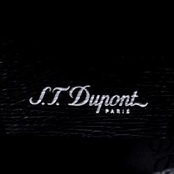 S.T. Dupont Black Leather Document Holder Briefcase 