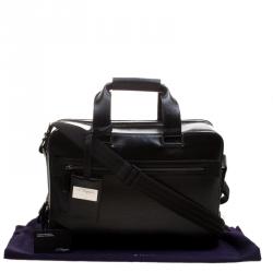 S.T. Dupont Black Leather Document Holder Briefcase 
