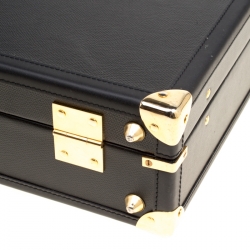 S.T. Dupont Black Leather Briefcase
