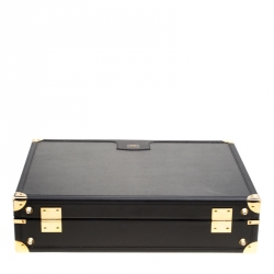 S.T. Dupont Black Leather Briefcase