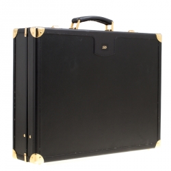 S.T. Dupont Black Leather Briefcase