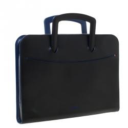 ST Dupont Black Leather Document Holder Line D Slim Briefcase