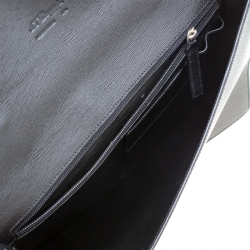 S.T. Dupont Black Leather Line D Gusset Briefcase