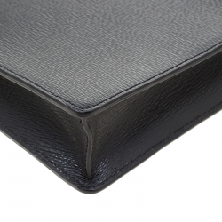 S.T. Dupont Black Leather Line D Gusset Briefcase