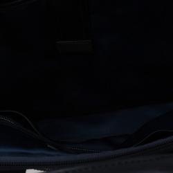 S.T. Dupont Black Leather Laptop Bag