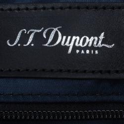 S.T. Dupont Black Leather Laptop Bag