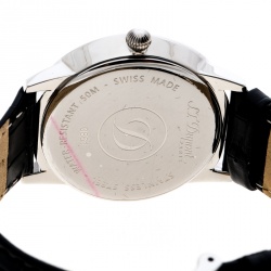 Pre Owned S.T. Dupont White Stainless Steel Men's Wristwatch 39 mm