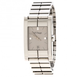 S.T. Dupont Silver  Stainless Steel 151F1CU83 Men's Wristwatch 25 mm