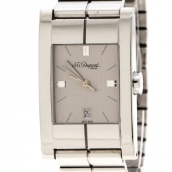 S.T. Dupont Silver  Stainless Steel 151F1CU83 Men's Wristwatch 25 mm