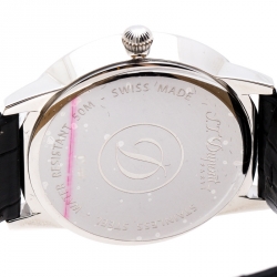 Pre Owned S.T. Dupont White Stainless Steel Men's Wristwatch 39 MM