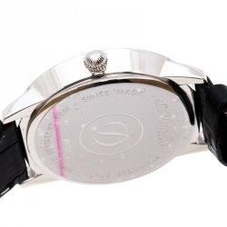 Pre Owned S.T. Dupont White Stainless Steel Men's Wristwatch 39 MM