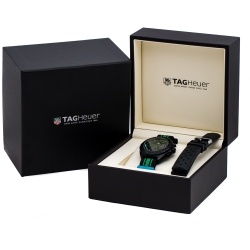 Pre Owned Tag Heuer Black Titanium Carbide Coated Stainless Steel Formula 1 Cristiano Ronaldo CR7 Limited Edition CAZ1113 Mens' Wristwatch 42 mm