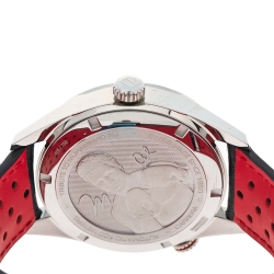 Pre Owned Tag Heuer Black Stainless Steel Leather Muhammad Ali Caliber 5 Carrera WAr2A12 Men's Wristwatch 43 mm