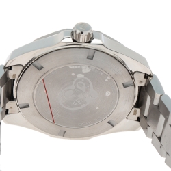 Pre Owned Tag Heuer Black Stainless Steel Aquaracer WAY101A.BA0746 Men's Wriswatch 43 mm