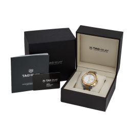 Pre Owned Tag Heuer Silver Two-Tone Stainless Steel Aquaracer Calibre 16 CAY2121.BB0923 Men's Wristwatch 43 mm