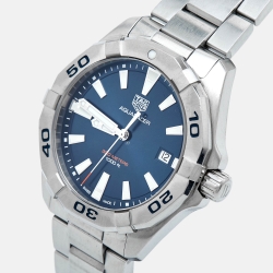 Pre Owned Tag Heuer Blue Stainless Steel Aquaracer WBD1112.BA0928 Men's Wristwatch 41 mm
