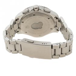 Pre Owned Tag Heuer Black Stainless Steel Aquaracer Grande Date Chronograph CAN1010 Men's Wristwatch 46 mm