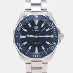 Pre Owned ساعة يد رجالية تاغ هيور أكواريسر WAY101C كوارتز ستانلس ستيل 43 مم